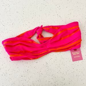 NEW Strawberry Milk Mob Pink Bandeau Claire de Lune Bikini Top Women's Size XL